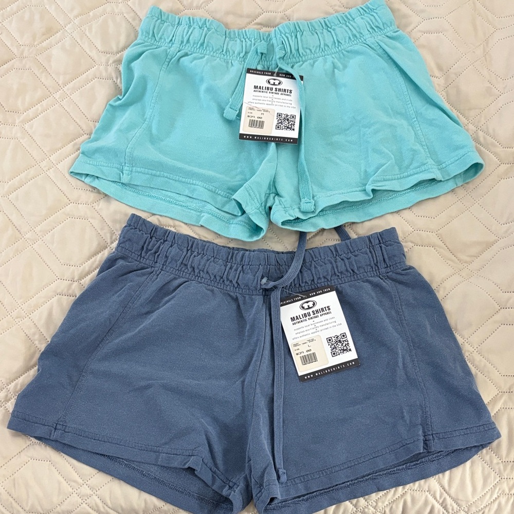 Hanes Women's Athletic Shorts in Light Blue and Blue